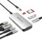 EZQuest Hub multimedia USB C 8 en 1 con HDMI 4K, 100 vatios USB C de suministro de energía/datos de 5 GB, 2 puertos USB C, 2 puertos USB A 3.0, SD/Micro SD compatible con portátiles USB-C