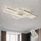 LED Deckenleuchte Moderne Deckenlampe Wohnzimmer Rechteckige Deckenstrahler Aluminium Acryl Schlafzimmer Lampe Dimmbar Mit Fernbedienung 3000K-6000K (White, 80CM)