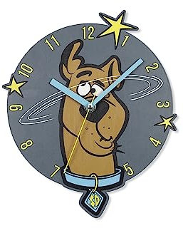 Disney Scooby Doo SCO3002 Wanduhr in Schwarz, Braun, Blau und Gelb