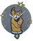 Disney Scooby Doo SCO3002 Wanduhr in Schwarz, Braun, Blau und Gelb