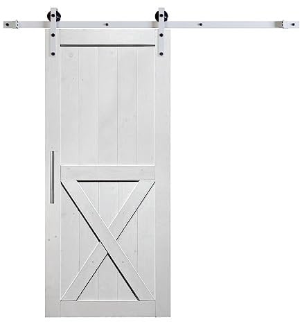Home Deluxe - Holzschiebetür SHIVA - Kiefernholz - 205 x 90 cm, inkl. Gleitschiene und Rollen I Holztür Wohnungstür Innentür