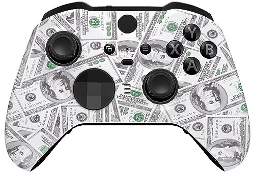 eXtremeRate Front Case für Xbox Elite Series 2-Core Controller, DIY-Ersatz Hülle&Thumbstick Accent Ring Gehäuse Zubehör für Xbox Elite Series 2 Gamepad Modell 1797-US-Doller