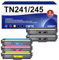 NOGIVY TN241 TN245 Toner Kompatibel für Brother TN 241 TN241/245 Toner für Toner Brother DCP 9022CDW MFC 9142 CDN MFC 9332CDW HL-3152CDW HL-3142CDW DCP-9017CDW (Schwarz Cyan Gelb Magenta, 5er-Pack)
