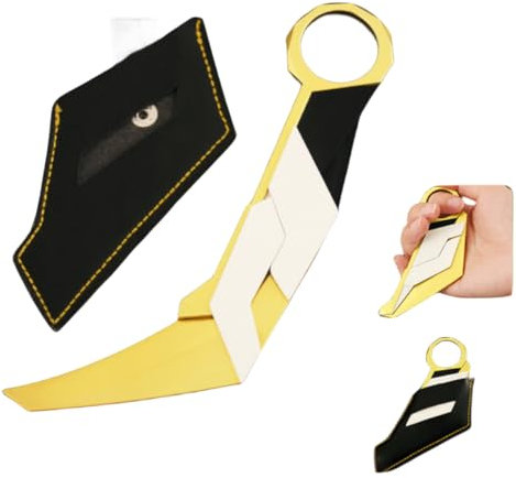 UGLYAF Valorant Karambit Prime 2.0 Champion Set Valorant Krallenmesser Modell (Gelb)