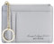 Sugeru Portemonnaie Damen Mini,Kleine PU Leder Geldbörse Damen mit Reißverschluss,viele Fächer,Schlüsselanhänger,Zipper Portmonee Damen mit 8Kartenfächern,Schmal Minimalistischer Kartenetui (Grau)