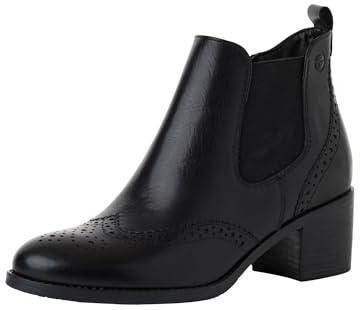 Tamaris Damen Chelsea Leder Blockabsatz