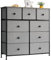 LYNCOHOME Kommode mit Schubladen aus Stoff, Sideboard Wohnzimmer mit 9 Stoffschubladen, kommode Schlafzimmer Flur, komode komodenschrank flurschrank für Küche Büro Flur Schlafzimmer