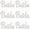 INFUNLY 6pcs Bling Bride Rhinestone Patches Iron/Sew On Sparkly Applique Wedding Embroidered Sequined Fabric Patches for Clothing Jeans Jackets Handbag Shoes DIY Patches Decor