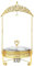 Yiustldd Golden Chafing Dish Buffet Set, Stainless Steel Diamond Hanging Lid Dining Stove with Hanging Cover for Weddings, Parties, Banquets, and Catering Eventst,8L