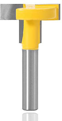 Mesee Fraise à Rainurer en T, Mèche de Routeur à Rainure T-Track Fraise pour Rainure en Tige de 8mm en Carbure de Tungstène pour Coupe Fraisage à Bois