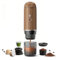 BENFUCHEN Macchina per caffè espresso elettrica portatile, auto-riscaldante compatibile con cialde NS e caffè macinato Mini Cafe Maker, per viaggi, campeggio, ufficio (Marrone)