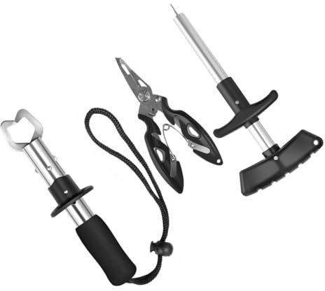 Anneome Angelzangen-Set – Lippengreifer Hakenlöser Fischentlüftungswerkzeug – Hochleistungs-Haken-köderlöser – Angel-Gadgets