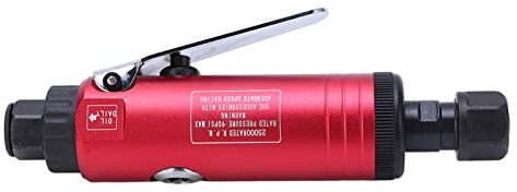 Amoladora Angular, 25000 Rpm 90 PSI Amoladora Neumática Recta Amoladora Angular Amoladora Neumática con Pinza de 3 Mm y 6 Mm para Esmerilar, Cortar, Pulir, Reparar Soldadura,