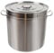 HuKaiL Olla grande de acero inoxidable de 70 L, 45 cm, con tapa retráctil y asas, olla grande para guisar, asar y mantener caliente