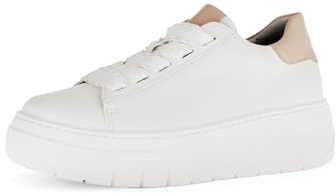 Gabor Damen Low-Top Sneaker, Frauen Halbschuhe,straßenschuhe,Strassenschuhe,Sportschuhe,Freizeitschuhe,Turnschuhe,Latte/Rouge,39 EU / 6 UK