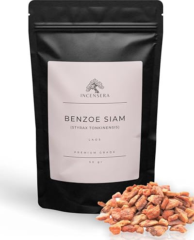 Benzoe Siam Harz 50g im Aromaschutz-Beutel – Naturreines Räucherharz für Aromatherapie & Räucherrituale