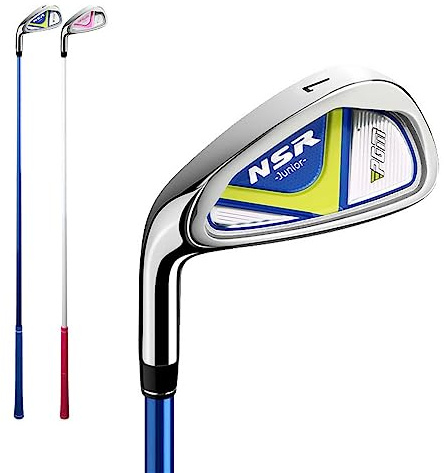 #7 o #9 - Mazza da golf per mancini, per bambini e bambine dai 3 ai 12 anni, facile da oscillare, per giovani e destrorsi, golf sportivo (sinistra, blu, #9-12)