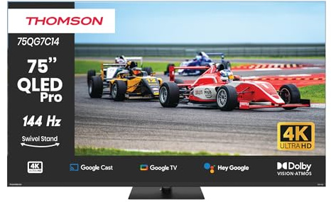 THOMSON 75QG7C14 - TV QLED 75 (189 cm) - 4K UHD 3840x2160-144 Hz - Dolby Vision/Atmos - Google TV - 2xHDMI 2.1 + 2xHDMI 2.0