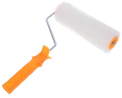 jojofuny 1 Stück Selbstnivellierende Estrichwalze Spikes Entlüftungsbürste Zur Belüftung Bodenbürste Farbrolle Holz Stoff Papier Leicht Zu Verstauen Zufällige Farbe
