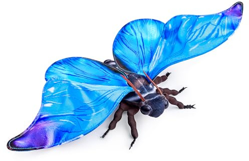 Lilizzhoumax Blauer Morphofalter Stofftier Plüschtier realistisches Schmetterling Plüsch schönes Tier niedliche und weiche Geschenke für Kinder Jungen und Mädchen 11” Blau