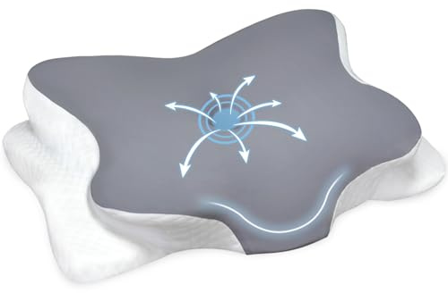 BSTGEKELY Memory Foam Pillow, Neck Support Pillow, Ergonomic Orthopedic Pillow for Neck and Shoulder Pain Sleeping - Neck Pillow for Side Back Stomach Sleepers