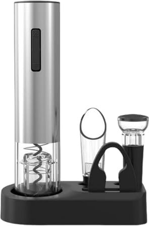bertaus Tire-bouchon électrique RG7 Tire bouchon 5 en 1 avec fonction de chargement USB, accessoire idéal pour ouvrir facilement les bouteilles de vin