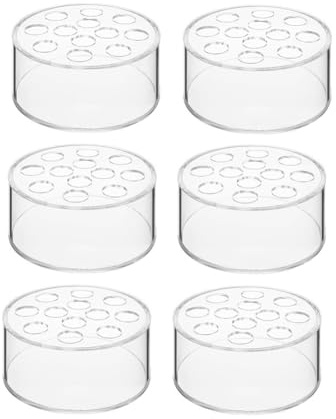 Bosiyrggrl Simple Vase Household Wedding Table Vase 12-Hole Round Transparent Flower Box Insert Vase