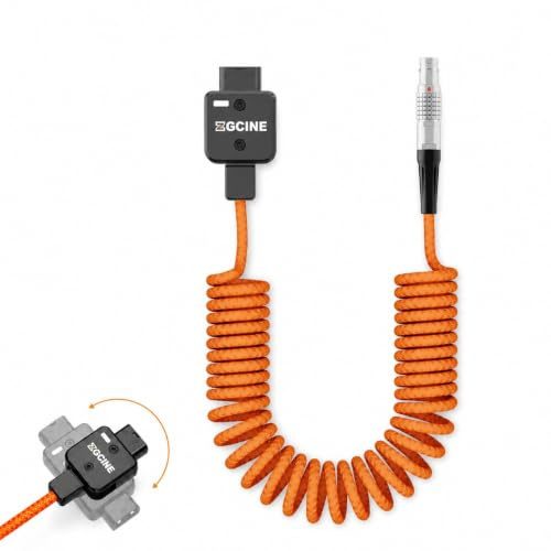 ZGCINE DT-LMS D-Tap to Lemo 2Pin Male Power Cable for Select RED ARRI and Sony Camera- Nylon Braided (60cm)