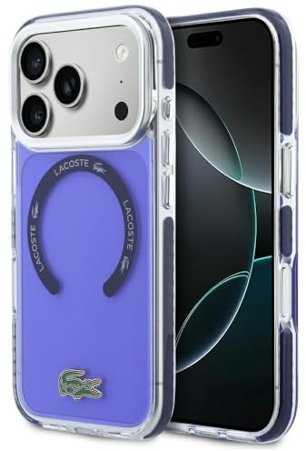 CG MOBILE Lacoste Shockproof Transparent Frosted kompatibel mit MagSafe Hülle für iPhone 17 Pro Max (Marine)