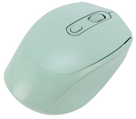 Annadue Wireless Mouse 2.4G Bluetooth, Rechargeable Dual Mode Silent Computer Mouse with 800/1200/1600 DPI Adjustable, 400mAh USB C, for Laptop PC (Green)