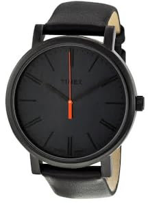 Timex Herren-Armbanduhr Schwarz Analog Leder T2N794PF