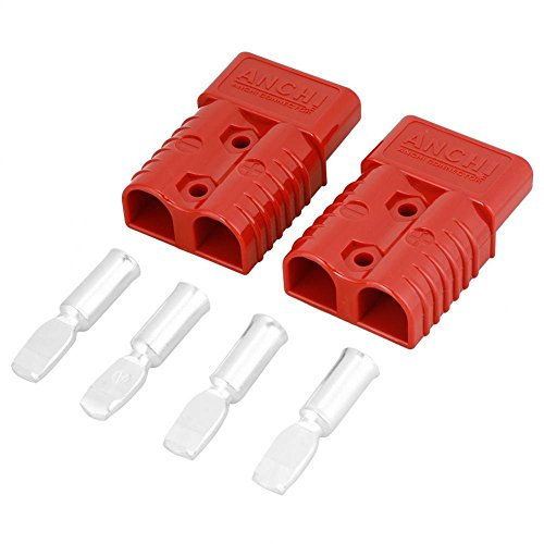 2 Stück 175A 600V Batterie-Schnellkupplungswinde, Stecker Kontaktabdeckung rot mit 4 Zubehörteilen