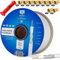 HB-DIGITAL HQ-135 PRO 100m 135dB Câble SAT coaxial 4 fois blindé avec dénudage et 10 fiches F dorées Câble d'antenne pour systèmes DVB-S / S2 / S2X DVB-C et DVB-T / T2 BK UHD 4K Full HD 3D