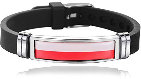 Armband im Nationalflaggen-Stil, kreatives Polen, Reise-Souvenir, Geschenk, gewebtes Sport-Silikon-Armband, Zubehör für Damen und Herren