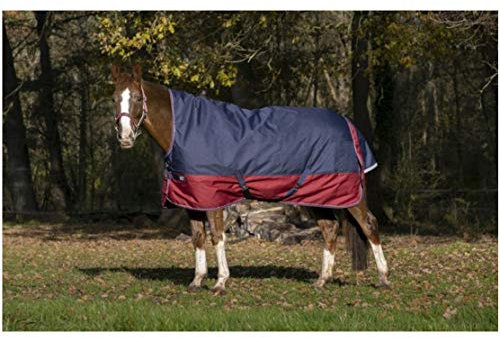 Equi-Theme Winterdecke Highneck 50g Füllung TYREX 1200D EQUITHÈME Marineblau/Bordeauxrot 150cm