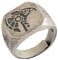 Vintage 925 Sterling Silber ägyptischer Gott Pharao Guard Horus Ring mit dem Auge des Horus und Ankh Kreuz für Herren Damen Offen Verstellbar