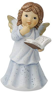 Goebel X-Mas Nina & Marco Engels-Figur was backe ich Heute aus Porzellan Mehrfarbig, Maße: 6cm x 6cm x 10,5cm, 11-750-68-1