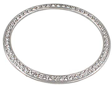 UKCOCO Diamantmontierter Lünettenring 1.81In Silber Aluminium Smartwatch Lünettenring Kratzschutz Kollisionsschutz Kompatibel Für Galaxy Watch 46Mm Modischer Uhrenzubehör