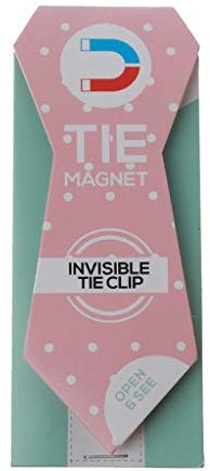 KERDEJAR Magnetische Krawattenklammer, praktische magnetische Krawattenklammer unsichtbar elegant Herren Anzugjacke Edelstahl magnetische Reversnadel hält Krawatte an Ort und Stelle Silber