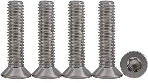 Drenky 25 Pièces M4 x 30 Vis à Tête Fraisée Torx en Acier Inoxydable 304 - Entièrement Filetées Pour l'Équipement de Machine et les Meubles à la Maison