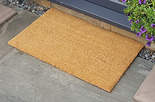 FloorPro 60 x 40cm Heavy Duty Coir Mat - Entrance Matting - Indoor/Outdoor - Tough Fibres - Hallway, Foyer, Lobby,Reception, Door Mat