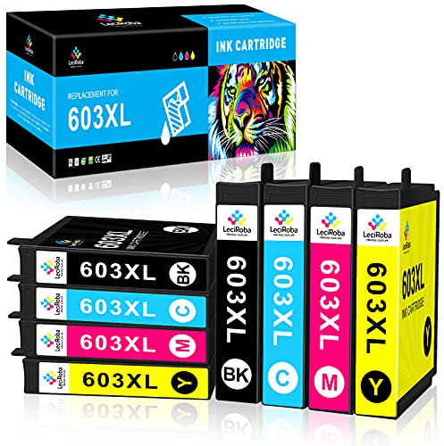 LeciRoba 603xl druckerpatronen Ersatz für epson druckerpatronen 603 und epson 603xl multipack für Epson XP 3100 XP 3150 XP 2100 XP 2105 XP 4100 XP 4150 Workforce WF 2810 WF2820 WF 2850 WF 2870 (8PACK)