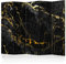 murando Raumteiler Foto Paravent Steinwand 225x172 cm beidseitig auf Vlies-Leinwand bedruckt Trennwand Spanische Wand Sichtschutz Raumtrenner Design Marmoroptik Abstrakt 3D golden schwarz f-C-0461-z-c