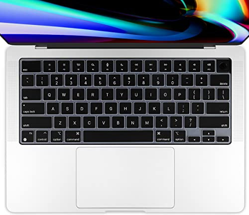 Batianda Premium Ultra Thin Keyboard Cover for New MacBook Pro 14'' Model A2442/A2779 & MacBook Pro 16'' Model A27809/A2485 M2 M1 Pro/Max Chip and M2 MacBook Air 13.6 Soft-Touch Protective Skin, Black