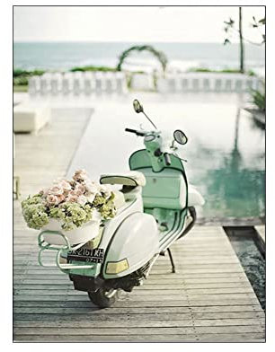 ABCWARRT Nordic City Landschaft Bogen Leinwand Malerei Eukalyptus Bild Blatt Poster Grüner Baum Und Auto Malerei Wandkunst Für Wohnkultur (30 * 40cm Kein Rahmen,2)