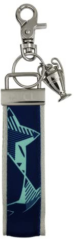 UEFA Champions League - Portachiavi in nylon con trofeo, Argento, 115 mm