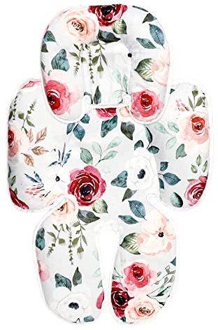 CARUILI 2-in-1 Säuglings-Autositzeinlage für Neugeborene, Autositz-Kopfstütze für Babys, Mädchen, Jungen, extra weiches Frühchen Autositz-Kopfstützkissen für Babyschalen, Kinderwagen, Hüpfwagen