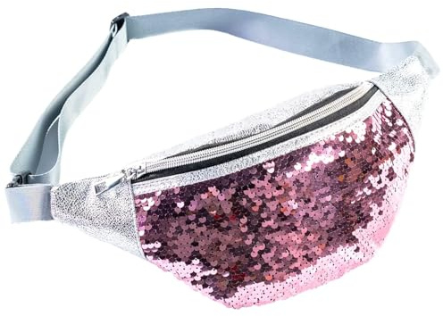 Sac Banane Femme Multipoches Sac Ceinture Ville Imperméable Voyage Randonnée Sacoche Banane Unisexe Grande Capacité Sacoche de Ceinture Camping Loisir Rose 2