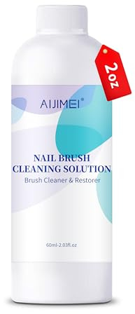 AIJIMEI Nail Brush Clean Restorer Solution for Acrylic & Glitter Gel Polish, Builder Hard Gel (60ML/2.03fl.oz)