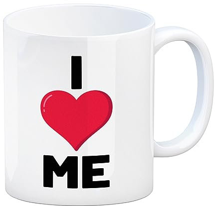 I love me Herz Kaffeebecher für Selbstverliebte eine lustige Tasse als Schreibtisch-Accessoire Liebe Kaffeetasse Selbstliebe